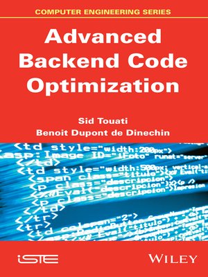cover image of Advanced Backend Optimization